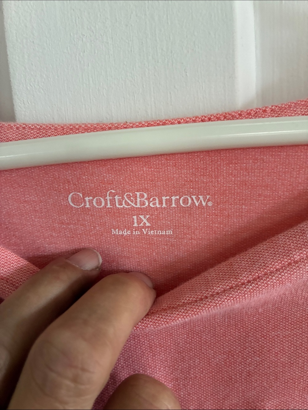 croft & barrow Coral Pink Roll-Sleeve Tunic Top - Picture 2 of 5
